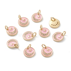 Латунные микропаве прозрачные кубические циркониевые подвески&nbsp;ZIRC-Z008-10G