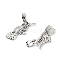 Латунные микропаве прозрачные подвески с фианитом&nbsp;KK-G533-07C-P