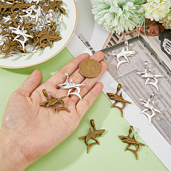 60 шт. 2 цвета подвески из сплава в тибетском стиле TIBEP-DC0001-26