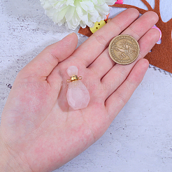 Ограненные натуральные драгоценные камни открывающиеся подвески для флаконов духов&nbsp;G-CJ0001-37