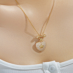 Модные латунные ожерелья с подвеской в виде сердца и звезды&nbsp;PD1467