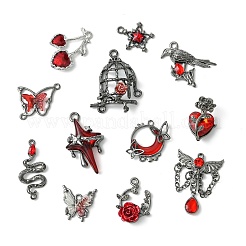 12 шт. 12 стиля готических подвесок из сплава со стразами&nbsp;FIND-CJ0004-81