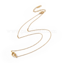 Женское ожерелье с кулоном в виде узла из нержавеющей стали 304 с ионным покрытием (IP)&nbsp;NJEW-P262-33G