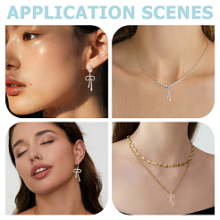 16 шт. 2-цветная стойка с покрытием из латуни с микропаве из кубического циркония&nbsp;KK-ME0001-01