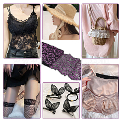 Полиэфирная кружевная цветочная ткань&nbsp;DIY-WH0034-95C