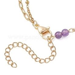 Браслеты из круглых натуральных бусин с драгоценными камнями&nbsp;BJEW-JB13488