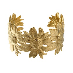 Ионное покрытие(ip) 304 нержавеющая сталь манжета кольцо для женщин&nbsp;RJEW-U025-01G