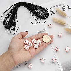 Набор для самостоятельного изготовления браслета из бисера в форме бейсбольного мяча&nbsp;DIY-CA0005-06