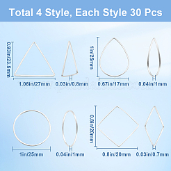 120шт 4 стиля латунных соединений&nbsp;KK-SP0002-15A
