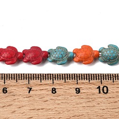 Синтетических нитей бирюзовые бусы&nbsp;G-E456-35D-8x10mm-04