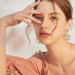 140 шт. двухцветные светящиеся непрозрачные акриловые бусины&nbsp;SACR-SC0001-50