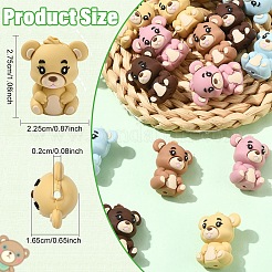 6 шт. Силиконовые бусины&nbsp;SIL-YW0002-14A