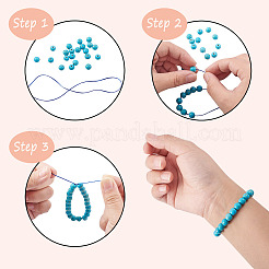 8 нить 8 цвета синтетических бирюзовых бусин нити&nbsp;TURQ-KS0001-02