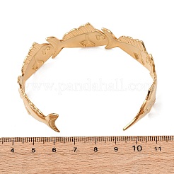 Браслеты-манжеты из нержавеющей стали Marine 304 для женщин&nbsp;BJEW-Z147-01G-01