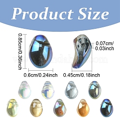 100 шт. Гальванические стеклянные бусины&nbsp;EGLA-YW0005-27A