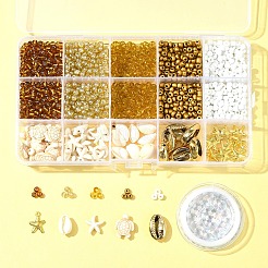 Наборы для изготовления браслетов из стеклянных семян&nbsp;DIY-FS0007-11B