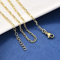 Колье-цепочки из латуни Фигаро NJEW-M108-42G