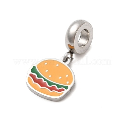 304 нержавеющая сталь эмалированная европейские подвески-шармы&nbsp;STAS-D153-05A-P