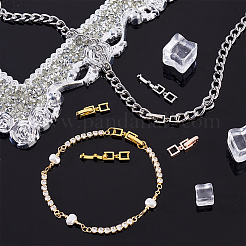 12 шт. 3-х цветные латунные раскладывающиеся застежки&nbsp;KK-PH0011-60