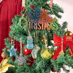 Комплект для изготовления кулона на рождественскую тему&nbsp;DIY-SZ0006-09