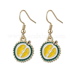 9 пара двух стилей сережек-подвесок из сплава с эмалью&nbsp;EJEW-JE06554