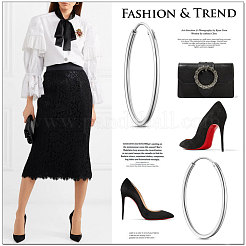 925 серьги-кольца из стерлингового серебра с родиевым покрытием&nbsp;JE670A-02