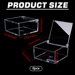 Прозрачные акриловые упаковочные коробки с откидной крышкой&nbsp;CON-WH0110-36A
