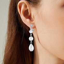 80 шт. фурнитура для сережек-клипс из нержавеющей стали 316&nbsp;STAS-BBC0007-36