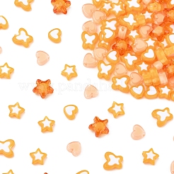 200шт 5 стиля прозрачные акриловые бусины&nbsp;TACR-FS0001-54C