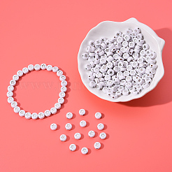 Белые непрозрачные акриловые бусины&nbsp;PACR-YW0001-04B