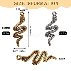 Подвески из сплава 60шт 2 цветов&nbsp;TIBEP-SZ0001-08