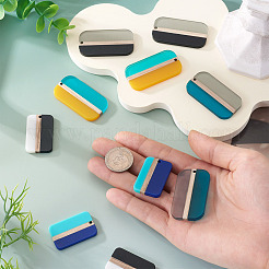 10шт 5 цвета подвески из смолы и дерева&nbsp;RESI-TA0004-51