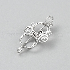 Подвески из стерлингового серебра с бусинами&nbsp;STER-WH0008-87