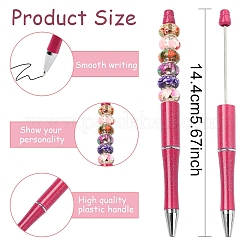 8шт 8 цвета пластиковых бисера ручки&nbsp;AJEW-YW0001-33