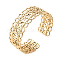 Браслеты-манжеты из нержавеющей стали 304 для женщин&nbsp;BJEW-U032-14G