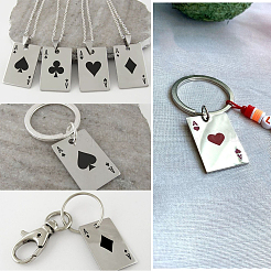 12 шт. 2 стиля эмалевых подвесок из нержавеющей стали 304&nbsp;STAS-SC0010-60