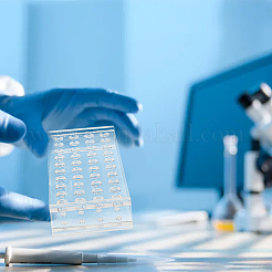 Акриловый штатив для лабораторных пробирок на 40 отверстие емкостью 0.5 мл&nbsp;AJEW-WH0010-73B