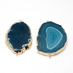 Гальванические соединители из натурального и окрашенного агата&nbsp;G-N0168-022