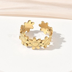 Регулируемые манжеты из нержавеющей стали 304 с открытыми кольцами для женщин&nbsp;LS-RJEW-Z122-03G-04