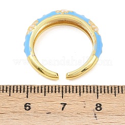 Латунные открытые манжеты для женщин&nbsp;RJEW-K305-03B-G