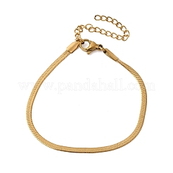 Браслеты-змейки из нержавеющей стали 304 для женщин&nbsp;BJEW-P389-01G