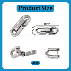 2 шт. раскладывающихся застежек из нержавеющей стали 304&nbsp;STER-PH0004-07