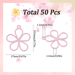 50 шт. полые подвески из окрашенного распылением сплава&nbsp;FIND-SC0012-27C