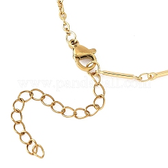 Изготовление браслета из латунной звеньевой цепи и троса из нержавеющей стали 304&nbsp;AJEW-JB01421-01