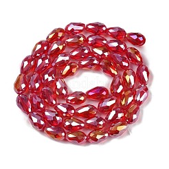 Прозрачные стеклянные бусины гальваническим пряди&nbsp;EGLA-N013-T10mm-B12