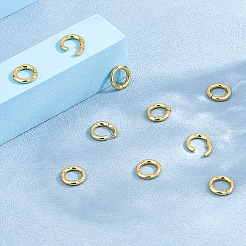 10 шт. латунные пружинные кольцевые застежки с покрытием из стойки&nbsp;KK-HS0001-33