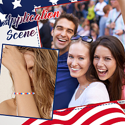 Непрозрачные акриловые бусины на тему дня независимости&nbsp;MACR-SP0001-31A