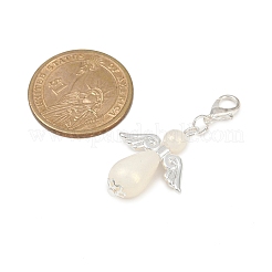 Ангел абс пластик имитация жемчуга кулон украшения&nbsp;HJEW-JM03423