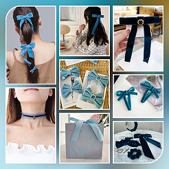 Лента из бархата и спандекса&nbsp;OCOR-WH0082-467E