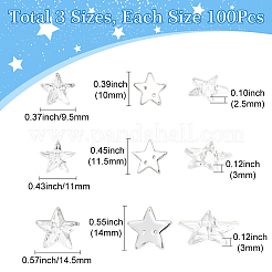 300шт 3 вида акриловых кабошонов&nbsp;OACR-SP0001-97